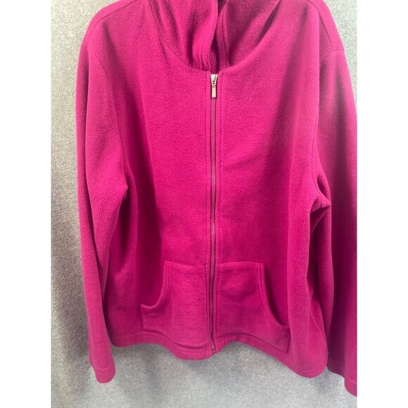 Hoodie Full Zip Jacket Womens Pink Pockets Warm Comfy Casual - Picture 2 of 13